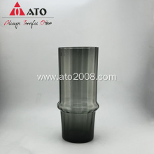 Smoky color Gray flower Glass Vase